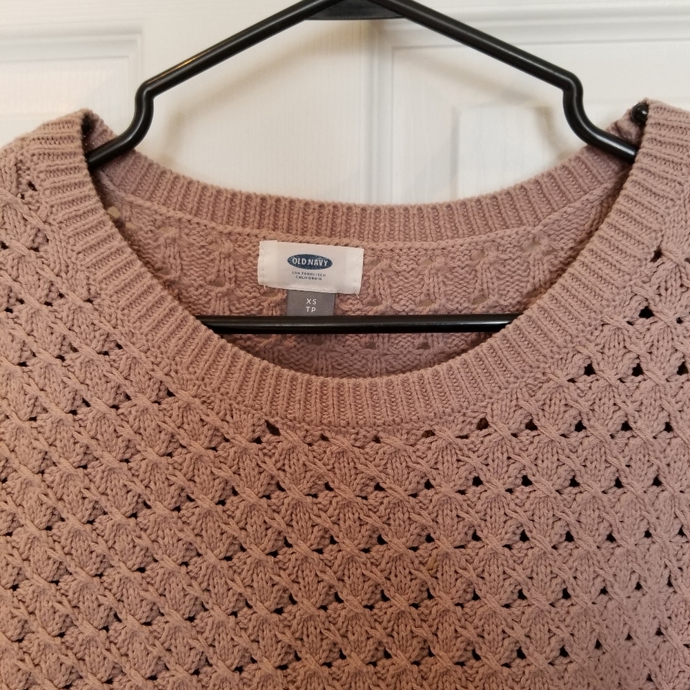 Old Navy Tan Woven Sweater XS